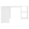 vidaXL Bureau d'angle en forme de L Blanc 120x140x75 cm