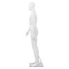 vidaXL Mannequin homme corps complet base verre Blanc brillant 185 cm