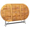 vidaXL Table de jardin 160x85x74 cm Bois d'acacia massif Ovale