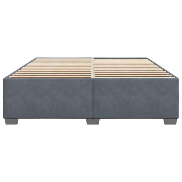 vidaXL Cadre de lit sans matelas gris foncé velours