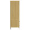 vidaXL Garde-robe avec pieds en m&eacute;tal Marron 90x55x172,5 cm Bois OSLO