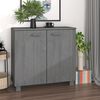 vidaXL Buffet HAMAR Gris fonc&eacute; 85x35x80 cm Bois massif de pin