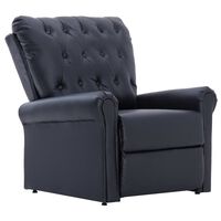 vidaXL Fauteuil inclinable noir similicuir