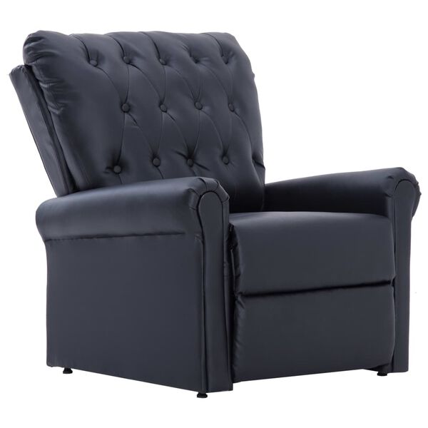 vidaXL Fauteuil inclinable noir similicuir