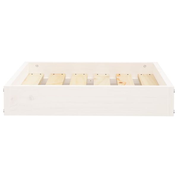 vidaXL Lit pour chien Blanc 51,5x44x9 cm Bois de pin solide