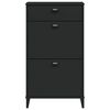 vidaXL Armoire à chaussures VIKEN noir bois d'ingénierie