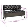 vidaXL Banc de rangement avec dossier 110 cm noir similicuir