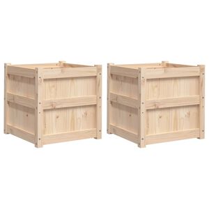 vidaXL Jardini&egrave;res 2 pcs bois de pin massif