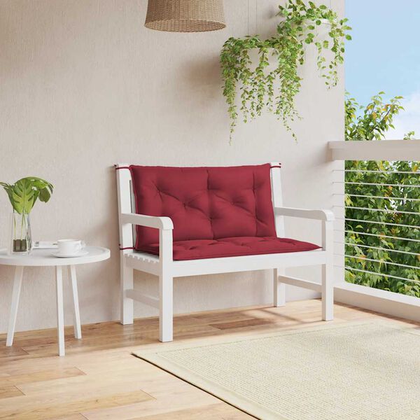 vidaXL Coussin de banc de jardin rouge bordeaux tissu oxford