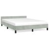 vidaXL Cadre de lit sans matelas gris clair queen velours