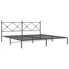 vidaXL Cadre de lit m&eacute;tal sans matelas avec t&ecirc;te de lit noir 193x203cm