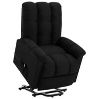 vidaXL Fauteuil inclinable noir tissu