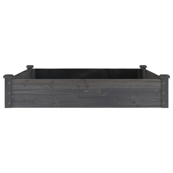 vidaXL Lit sur&eacute;lev&eacute; de jardin doublure 120x120x25 cm bois massif sapin