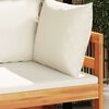 vidaXL Salon de jardin 2 pcs avec coussins blanc crème Bois d'acacia