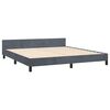vidaXL Cadre de lit sans matelas gris foncé California velours