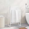 vidaXL Porte-serviettes sur pied Blanc 48x24x78,5 cm Fer