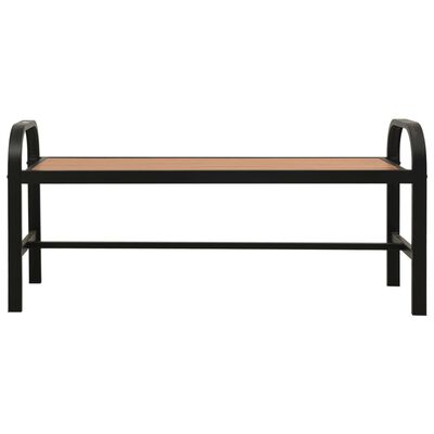 vidaXL Banc de jardin 124,5 cm acier et WPC marron et noir