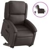 vidaXL Fauteuil inclinable électrique marron foncé cuir véritable
