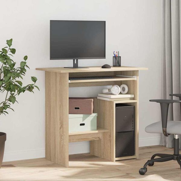 vidaXL Bureau Ch&ecirc;ne sonoma 80x45x74 cm Bois d&rsquo;ing&eacute;nierie