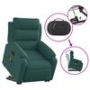 vidaXL Fauteuil inclinable de massage vert foncé tissu