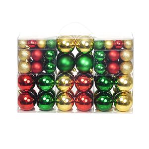 Boules de No&euml;l 100 pcs Rouge/Dor&eacute;/Vert