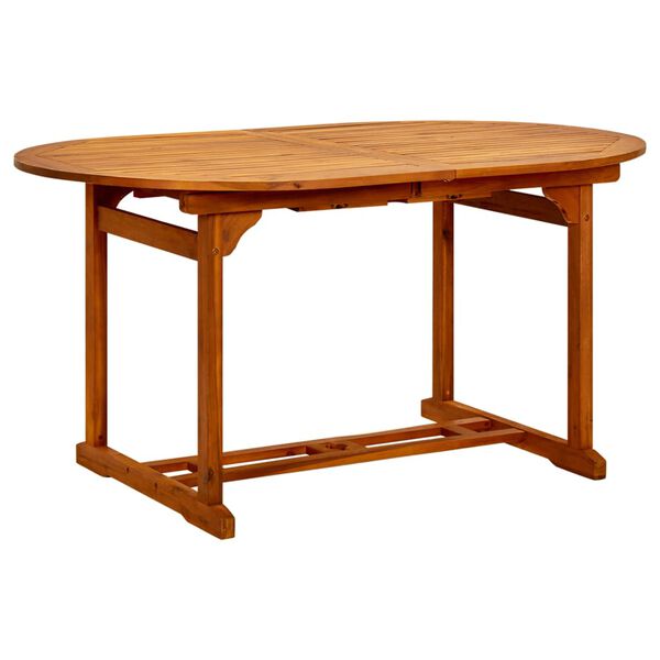 vidaXL Table de jardin (150-200)x100x75 cm Bois d'acacia massif