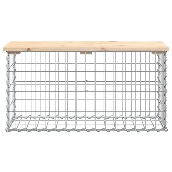 vidaXL Banc de jardin design de gabion 83x31,5x42cm bois massif de pin