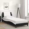 vidaXL Cadre de lit avec LED sans matelas Zadar noir blanc 100x190 cm
