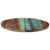 vidaXL Dessus de table rond 60 cm 25-27 mm Bois de r&eacute;cup&eacute;ration solide