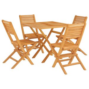 vidaXL Ensemble &agrave; manger de jardin 5 pcs Bois de teck massif