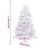 vidaXL Sapin de No&euml;l artificiel &agrave; charni&egrave;res avec support blanc 240 cm