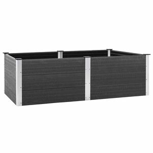 vidaXL Lit sur&eacute;lev&eacute; de jardin 200x100x54 cm WPC Gris