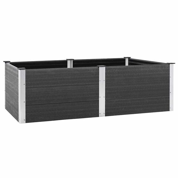 vidaXL Lit sur&eacute;lev&eacute; de jardin 200x100x54 cm WPC Gris