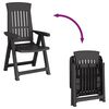 vidaXL Chaises inclinables de jardin lot de 2 anthracite PP