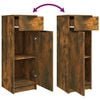 vidaXL Armoire de bain Ch&ecirc;ne fum&eacute; 32x34x90 cm Bois d'ing&eacute;nierie