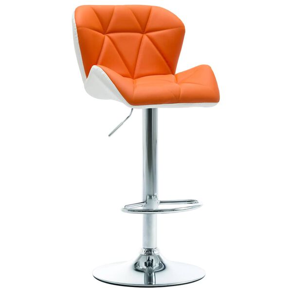 vidaXL Tabouret de bar Orange 44 x 48 x 105,5 cm Cuir synthétique