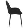 vidaXL Chaises à manger lot de 2 Noir Velours