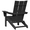 vidaXL Chaise Adirondack pliante Noir 80,5 x 74,5 x 92 cm HDPE