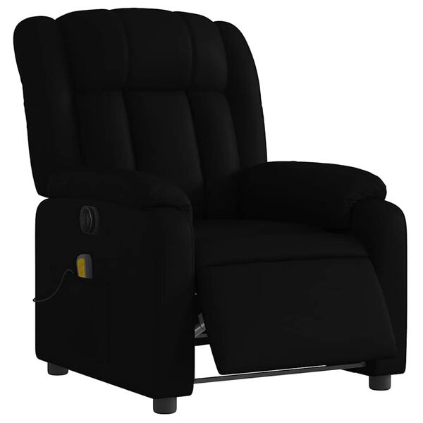 vidaXL Fauteuil inclinable de massage &eacute;lectrique noir similicuir