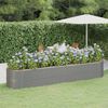 vidaXL Lit sur&eacute;lev&eacute; de jardin Acier galvanis&eacute; 368x80x68 cm gris