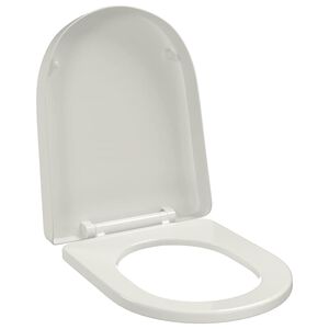 vidaXL Abattant WC &agrave; fermeture en douceur Blanc Carr&eacute;