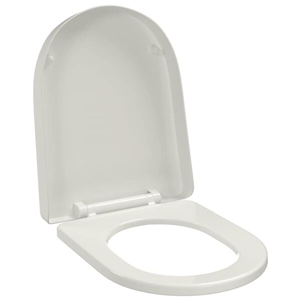 vidaXL Abattant WC &agrave; fermeture en douceur Blanc Carr&eacute;