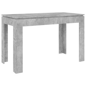 vidaXL Table &agrave; manger Gris b&eacute;ton 120x60x76 cm Bois d'ing&eacute;nierie