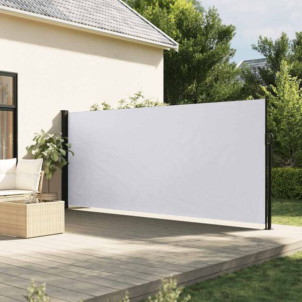 vidaXL Auvent latéral rétractable blanc 170x300 cm