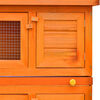 vidaXL Clapier d'ext&eacute;rieur Cage animaux petits 4 portes Bois