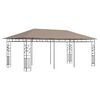 vidaXL Belv&eacute;d&egrave;re avec moustiquaire 6x3x2,73 m Taupe 180 g/m&sup2;