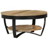 vidaXL Table basse Bois massif de manguier brut 65x32 cm