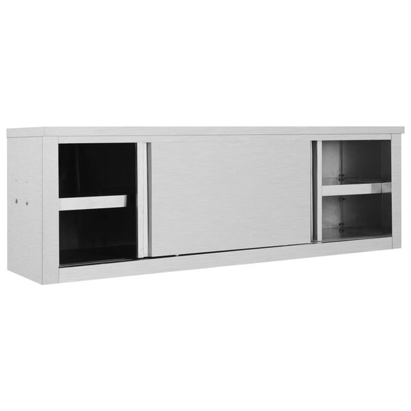 vidaXL Armoire de cuisine avec portes coulissantes 150x40x50 cm Inox