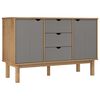 vidaXL Buffet OTTA Marron et gris 113,5x43x73 cm Bois massif pin