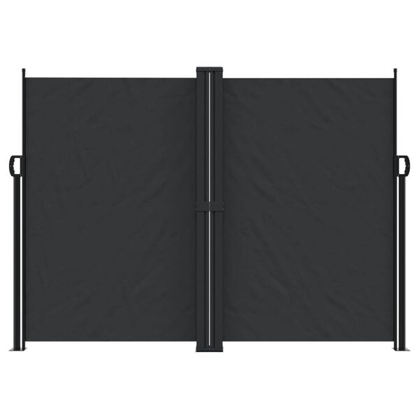 vidaXL Auvent latéral rétractable noir 180x600 cm